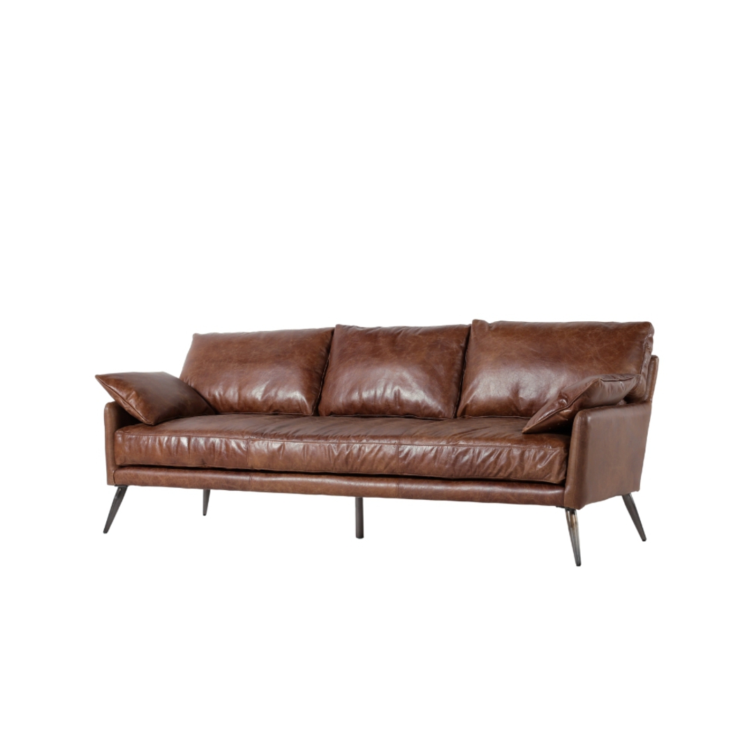 Varese 3 Seater Leather Sofa image 2